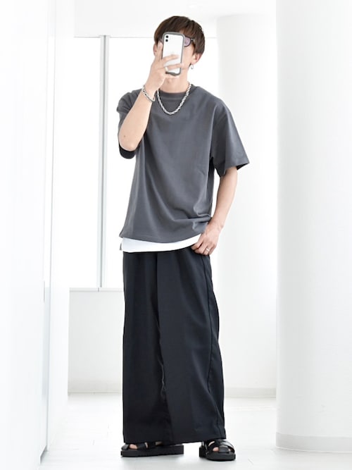 セール】EDWIN エドウィン タックワイドパンツ フレアスラックス