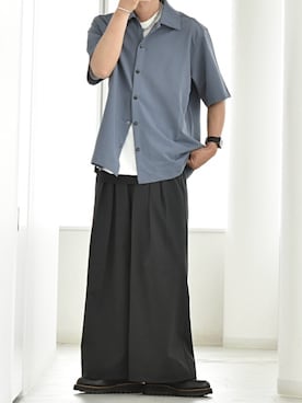 「アイテム（ドレスシューズ）」を使った、y_Oさん（メンズ・168cm）の夏コーディネート