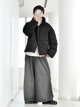 「アイテム（ダウンジャケット/コート）」を使った、y_Oさん（メンズ・168cm）の秋コーディネート