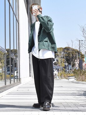 「春カラー」｜「アイテム（マウンテンパーカー）」を使った、y_Oさん（メンズ・168cm）の春コーディネート
