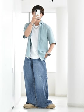 「PLST（プラステ）のアイテム」を使った、y_Oさん（メンズ・168cm）の春コーディネート
