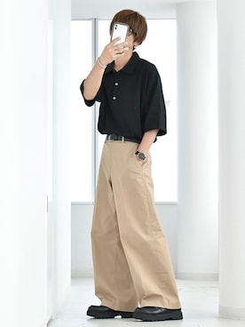 「GU（ジーユー）のアイテム（ブレスレット）」を使った、y_Oさん（メンズ・168cm）の秋コーディネート