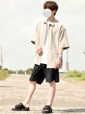 「EMMA  CLOTHES」｜「アイテム（サンダル）」を使った、y_Oさん（メンズ・168cm）の夏コーディネート