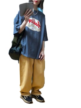 「アイテム（デニムパンツ）」を使った、ゆぅきさん（レディース・155cm）の夏コーディネート