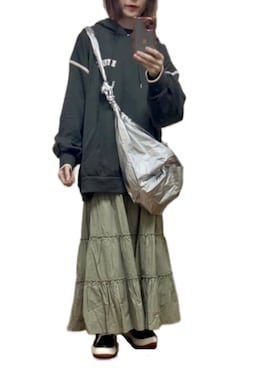 「アイテム（ショルダーバッグ）」を使った、ゆぅきさん（レディース・155cm）の秋コーディネート