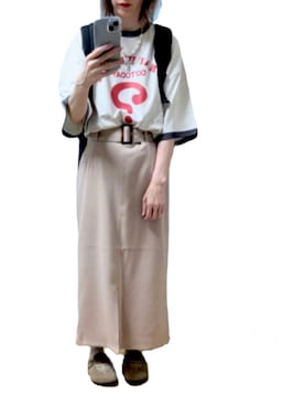 「アイテム（サンダル）」を使った、ゆぅきさん（レディース・155cm）の秋コーディネート