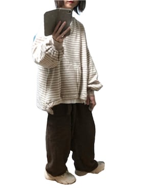 「アイテム（スウェット）」を使った、ゆぅきさん（レディース・155cm）の冬コーディネート