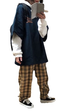 「アイテム（チノパンツ）」を使った、ゆぅきさん（レディース・155cm）の秋コーディネート