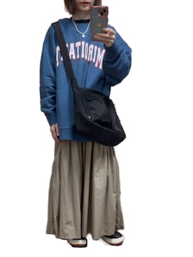 「アイテム（ネックレス）」を使った、ゆぅきさん（レディース・155cm）の秋コーディネート