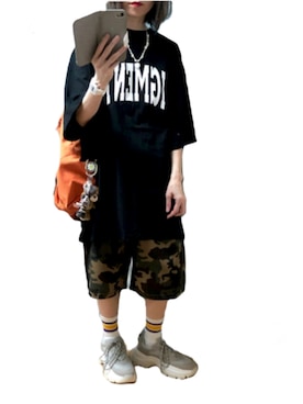 「WEGO（ウィゴー）のWEGO/チノショートパンツ（チノパンツ）」を使った、ゆぅきさん（レディース・155cm）の夏コーディネート