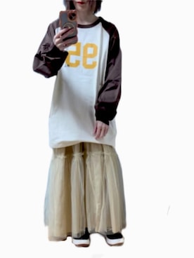 「アイテム（ソックス/靴下）」を使った、ゆぅきさん（レディース・155cm）の秋コーディネート