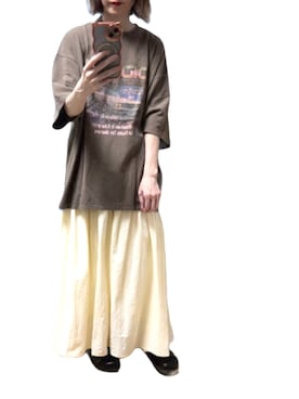 「アイテム（スカート）」を使った、ゆぅきさん（レディース・155cm）の夏コーディネート