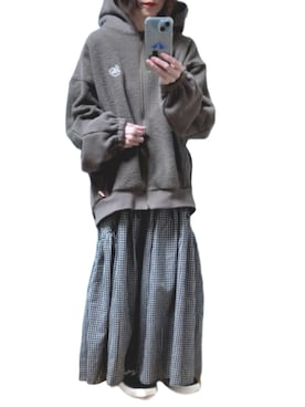 「アイテム（パーカー）」を使った、ゆぅきさん（レディース・155cm）の冬コーディネート