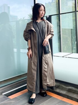 ワンピースを使った 秋アウター のレディース人気ファッションコーディネート Wear