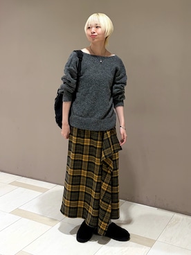 「Doux archives（ドゥアルシーヴ）のアイテム」を使った、シオリさん（レディース・161cm）の秋コーディネート