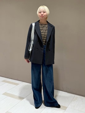 「Doux archives（ドゥアルシーヴ）のアイテム」を使った、シオリさん（レディース・161cm）の秋コーディネート