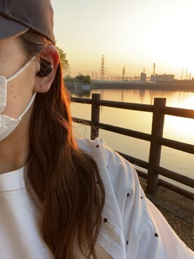 「キャップ女子」｜楓さん（レディース・160cm）の夏コーディネート