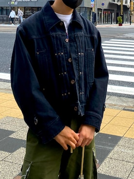 「SOSHIOTSUKI（ソウシオオツキ）のアイテム」を使った、魚肉ソーセージマンさん（メンズ・170cm）の冬コーディネート