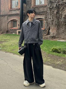 TECH WOOL GABARDINE ZIP BLOUSON【SET-UP】を使った人気ファッション