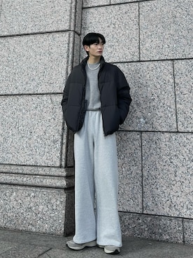 【CALLNE】 Brushed lining Widestraight Sweatpants / 裏起毛ワイドストレートスウェットパンツ
