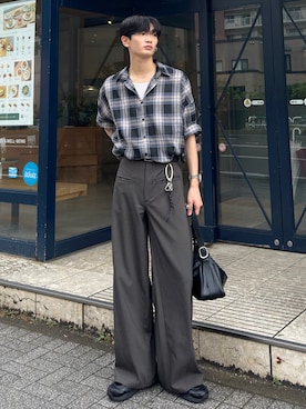 「CLEL（クレイル）のアイテム（パンツ）」を使った、ゆーたさん（メンズ・180cm）の秋コーディネート
