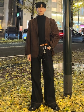 「アイテム（財布/小物）」を使った、ゆーたさん（メンズ・180cm）の秋コーディネート