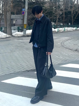 TECH WOOL GABARDINE ZIP BLOUSON【SET-UP】を使った人気ファッション