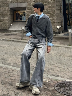 「アイテム（キーホルダー）」を使った、ゆーたさん（メンズ・180cm）の秋コーディネート