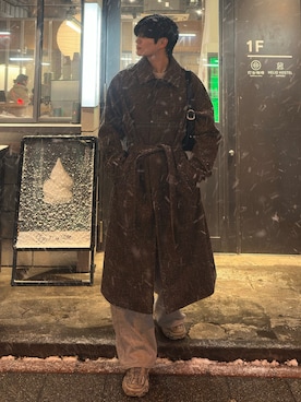 「EPNK（イーピーエヌケー）のアイテム」を使った、ゆーたさん（メンズ・180cm）の冬コーディネート