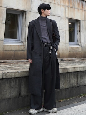 「アイテム（チェスターコート）」を使った、ゆーたさん（メンズ・180cm）の秋コーディネート