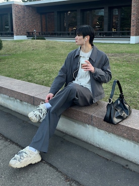TECH WOOL GABARDINE ZIP BLOUSON【SET-UP】を使った人気ファッション