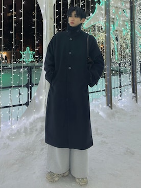 「CALLNE（カルネ）のアイテム」を使った、ゆーたさん（メンズ・180cm）の冬コーディネート