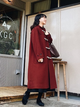 ★yuk!様★yuni super100 Wool ロングダッフルコート ☆yuk!様☆yuni super100 Wool ロングダッフルコート - メルカリ