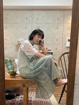 「家」｜ﾆ ｼ ﾜ ｷ  ｼ ﾎさん（レディース・158cm）の夏コーディネート