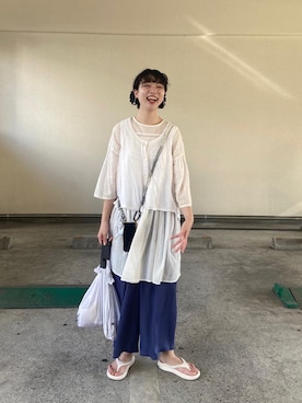 「古着コーデ」｜「アイテム（PC・スマホグッズ/家電）」を使った、ﾆ ｼ ﾜ ｷ  ｼ ﾎさん（レディース・158cm）の夏コーディネート
