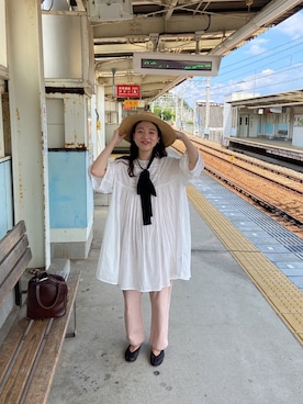 「yuni（ユニ　）のアイテム」を使った、ﾆ ｼ ﾜ ｷ  ｼ ﾎさん（レディース・158cm）の夏コーディネート