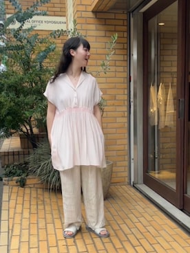 「yuni（ユニ　）のアイテム」を使った、ﾆ ｼ ﾜ ｷ  ｼ ﾎさん（レディース・158cm）の夏コーディネート