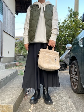 「ベストコーデ」｜「アイテム（パーカー）」を使った、Mihaさん（レディース・158cm）の秋コーディネート