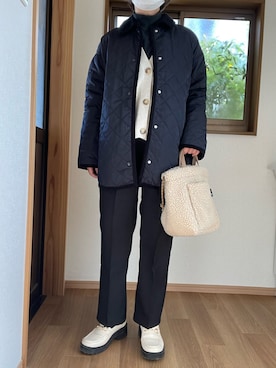 「Green　Parks（グリーンパークス）のアイテム（ブルゾン）」を使った、Mihaさん（レディース・158cm）の冬コーディネート