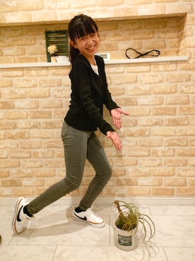 「アイテム（カーディガン/ボレロ、ブラック系）」を使った、nayu*さん（キッズ・140cm）の秋コーディネート