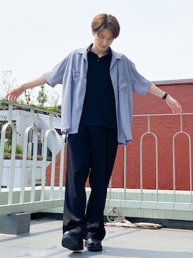 「ITEMS URBANRESEARCH（アイテムズ アーバンリサーチ）のアイテム（セットアップ）」を使った、Junya..さん（メンズ・173cm）の春コーディネート