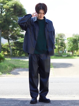 「MinoriTY（マイノリティ）のアイテム（セットアップ）」を使った、Junya..さん（メンズ・173cm）の秋コーディネート