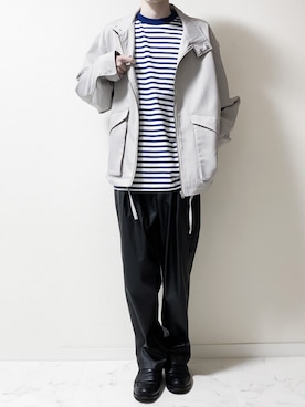 「MinoriTY（マイノリティ）のアイテム（セットアップ）」を使った、Junya..さん（メンズ・173cm）の冬コーディネート