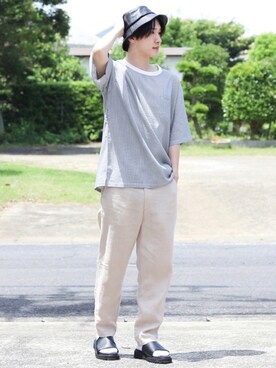 フェイクレザーバケットハットを使ったメンズ人気ファッションコーディネート Wear