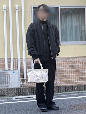 「GLOSTER（グロスター）のアイテム」を使った、Junya..さん（メンズ・173cm）の冬コーディネート