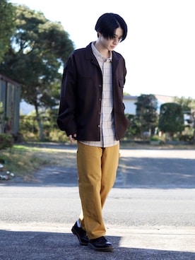 「epnok（エプノック）のアイテム（ブルゾン）」を使った、Junya..さん（メンズ・173cm）の冬コーディネート