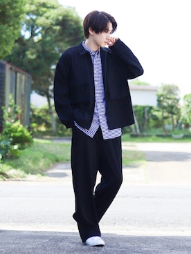 「ITEMS URBANRESEARCH（アイテムズ アーバンリサーチ）のアイテム（セットアップ）」を使った、Junya..さん（メンズ・173cm）の秋コーディネート