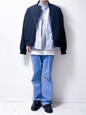 「GLOSTER（グロスター）のアイテム」を使った、Junya..さん（メンズ・173cm）の秋コーディネート