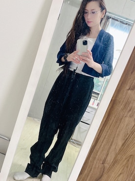 「BJ CLASSICのアイテム」を使った、ミースさん（レディース・157cm）の夏コーディネート