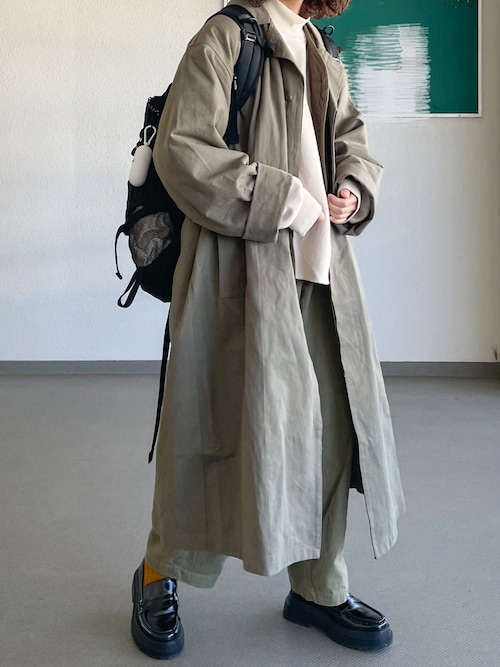 ぬ Libra Cueのチェスターコートを使ったコーディネート Wear